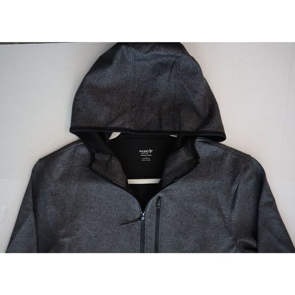 Old Navy Active Men's Sz Large Dark Charcoal Gray Dynamic Fleece Full-Zip Hoodie - Picture 5 of 9
